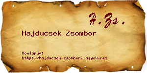 Hajducsek Zsombor névjegykártya