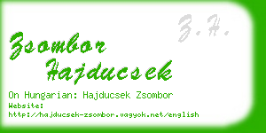 zsombor hajducsek business card